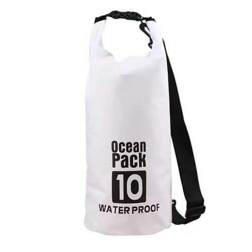 Sac étanche Ocean Pack 10L, couleur blanche.