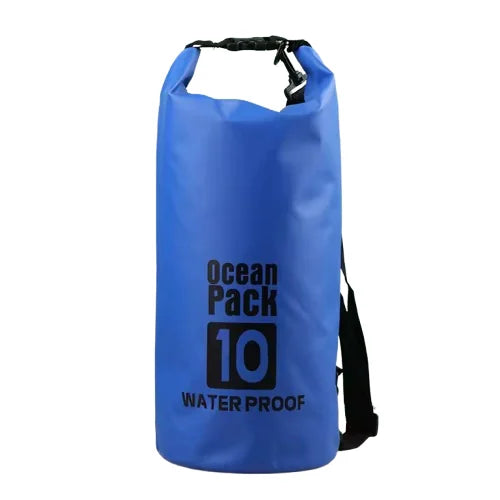 Sac étanche Ocean Pack 10L, couleur bleue.