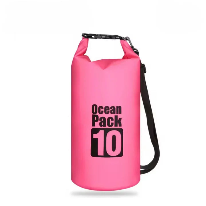 Sac étanche Ocean Pack 10L, couleur rose.