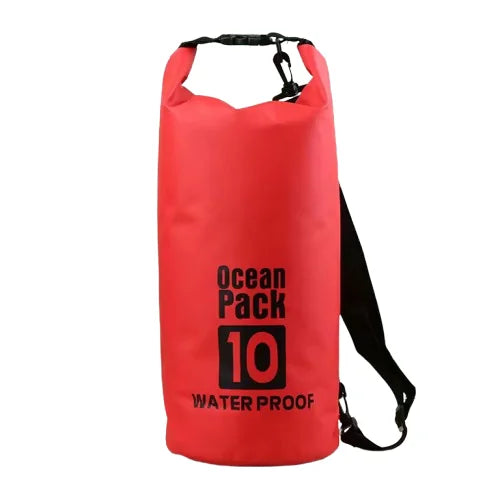 Sac étanche Ocean Pack 10L, couleur rouge.