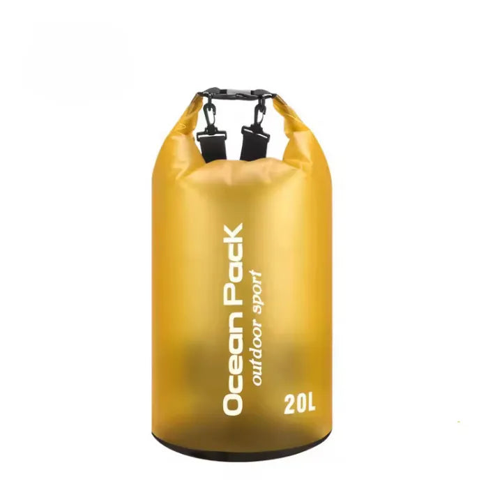 sac étanche 20l jaune ocean pack pour activités nautiques et sports outdoor