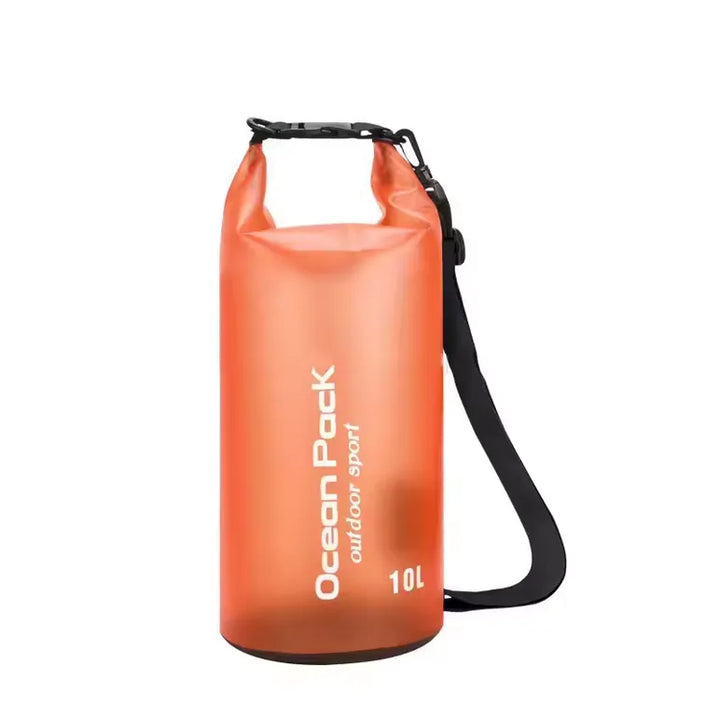  sac étanche orange 10l haute visibilité pour aventure, survie ou canoë