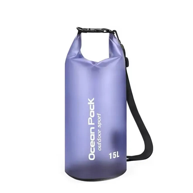 Sac étanche de rangement 15L bleu pour plongée, trekking et activités outdoor