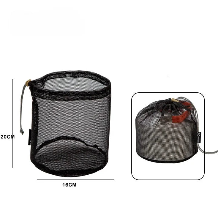 Sac de rangement filet pour camping 20 x 16 cm.