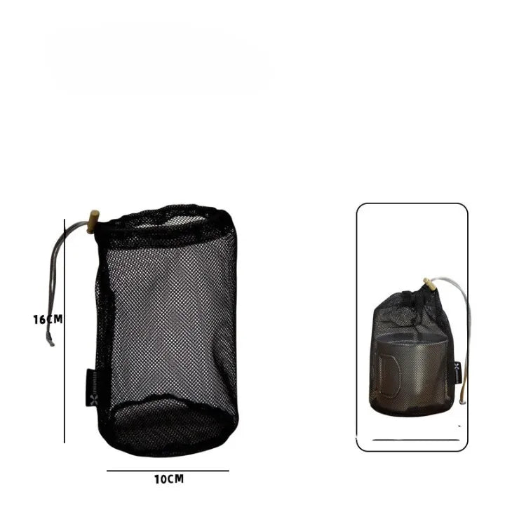ac de rangement en filet pour popote de camping.