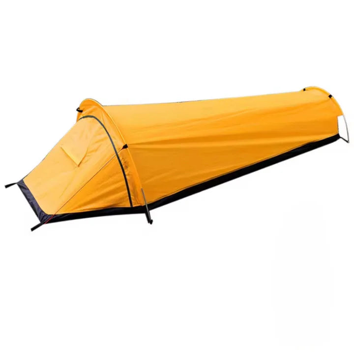 tente randonnee ultralight bivouac jaune impermeable compacte.