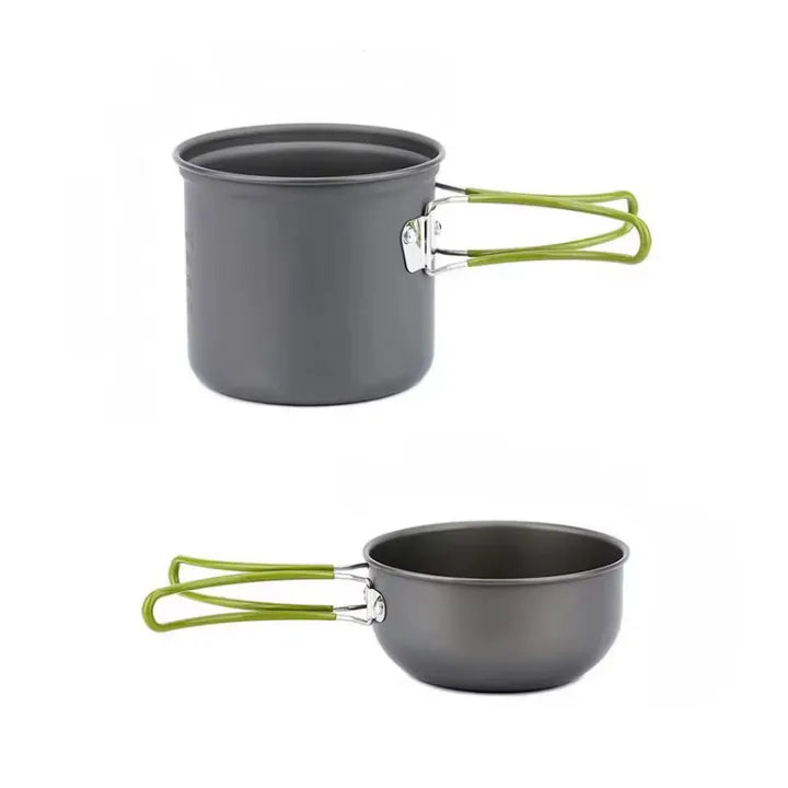 Set de casseroles de camping avec poignée repliable en aluminium ultraléger